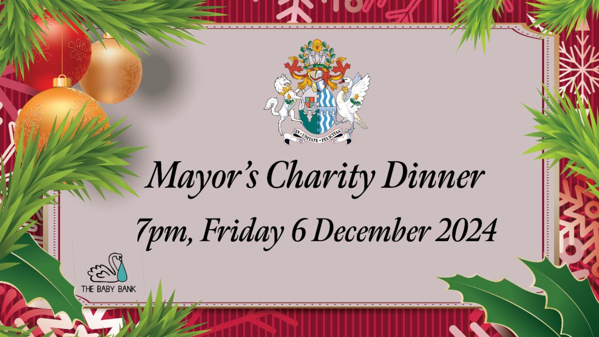 Mayor's Charity Dinner. 7pm 6 December. Royal Borough of Windsor and Maidenhead